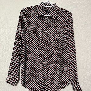 Premise Studio Button Down Long Sleeve Blouse Size S